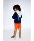 ფოტო #1 პროდუქტის Boy Blue Denim Jacket With Detachable French Terry Hood - Child
