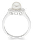 Cultured Freshwater Pearl (7 mm) Diamond Accent Ring in Sterling Silver