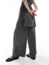 Reclaimed Vintage wide leg tailored trouser in pinstripe co-ord