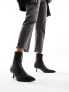 Фото #1 товара Stradivarius kitten heel boot in black