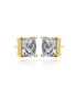 ფოტო #2 პროდუქტის Sterling Silver Cubic Zirconia Square Studs