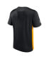 Фото #2 товара Men's Black, Gold Pittsburgh Penguins Authentic Pro Rink Tech T-shirt