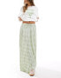 Фото #5 товара Miss Selfridge sage gingham maxi skirt