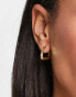 Фото #3 товара Pieces exclusive 18k plated geometric hoops in gold