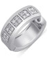 ფოტო #3 პროდუქტის Men's Diamond Small Huggie Hoop Earrings (1/20 ct. t.w.) in Sterling Silver, 0.62"