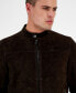 ფოტო #3 პროდუქტის Men's Suede Racer Jacket, Created for Macy's