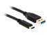 Фото #2 товара Delock 0.5m USB3.1-C/USB3.1-A - 0.5 m - USB A - USB C - USB 3.2 Gen 2 (3.1 Gen 2) - Male/Male - Black