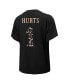 Фото #4 товара Women's Threads Jalen Hurts Black Philadelphia Eagles Leopard Player Name and Number Tri-Blend T-shirt