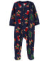 Toddler 1-Piece Gingerbread Fleece Footie Pajamas 5T