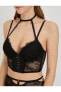 Фото #9 товара Push Up Bralet Dantelli Korse Detaylı Halter Yaka Balenli