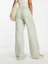 & Other Stories linen blend tailored trousers in pastel green