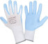Фото #1 товара Защитные перчатки LAHTI PRO L221611P Nitryl бело-голубые
