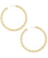 ფოტო #5 პროდუქტის Large Openwork Tubular Hoop Earrings, 2.5"