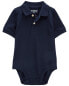 Фото #1 товара Baby Navy Piqué Polo Bodysuit 24M