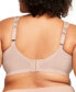 Фото #2 товара Women's Full Figure Plus Size Magic Lift Moisture Control Wirefree Bra 1064