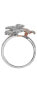 ფოტო #3 პროდუქტის EFFY® Diamond Tri-Tone Flower Ring in 14k Gold (5/8 ct. t.w.)