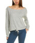 Sol Angeles Crinkle Off-Shoulder Sweatshirt Women's