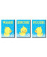 Фото #1 товара Ducky Duck - Wall Art - 7.5 x 10 inches - Set of 3 Signs - Wash, Brush, Flush