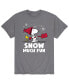 Фото #1 товара Men's Peanuts Snow Much Fun T-Shirt