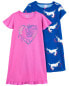Фото #1 товара Toddler 2-Pack Nightgowns 2T