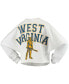 Фото #4 товара Футболка укороченная женская Spirit Jersey White West Virginia Mountaineers Raw Hem