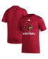 Фото #1 товара Men's Red Louisville Cardinals Fadeaway Basketball Pregame AEROREADY T-shirt