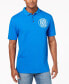 Фото #1 товара DKNY 159893 Men's Embroidered-Logo Classic Fit Princess Blue Polo Size Medium