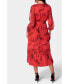 ფოტო #3 პროდუქტის Women's Printed Wrap Midi Dress