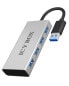 Фото #2 товара USB-концентратор ICY BOX IB-AC6104, USB 3.2 Gen 1 (3.1 Gen 1) Type-A, 5000 Mbit/s, Aluminium, Silver, Power, 90 мм
