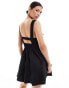 Фото #3 товара ASOS DESIGN wide strap channel waist mini sundress in black