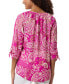 ფოტო #2 პროდუქტის Women's Paisley Tie-Cuff Raglan-Sleeve Top