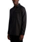 ფოტო #1 პროდუქტის Men's Oversized Striped Textured Long Sleeve with Chest Pocket Shirt Jacket