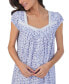 Women's Printed Cap-Sleeve Midi Nightgown