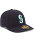 Фото #3 товара Men's Navy Seattle Mariners Authentic Collection On Field Low Profile Game 59FIFTY Fitted Hat