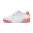 Фото #6 товара Puma Cali Lollipop Perforated Lace Up Toddler Girls White Sneakers Casual Shoes
