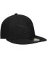 Фото #4 товара Men's Black Philadelphia Eagles Historic Logo Black On Black Low Profile 59Fifty Ii Fitted Hat