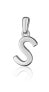 Minimalist silver letter "S" pendant SVLP0948XH2000S