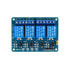 Relay module 4 channels with optoisolation - 10A/250VAC contacts - 5V coil