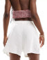 Pull&Bear linen look short in white