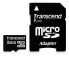 Transcend microSDXC/SDHC Class 10 8GB with Adapter - 8 GB - MicroSDHC - Class 10 - NAND - 90 MB/s - Black