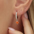 Round single earrings Fancy Vitamin Orange FVO17