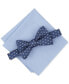 Фото #1 товара Men's Della Floral Bow Tie & Pocket Square Set, Created for Macy's