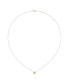 ფოტო #3 პროდუქტის Cushion Peridot Gemstone Round Natural Diamond 14K Rose Gold Birthstone Necklace