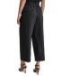 Women's Pinstripe Mid Rise Paperbag-Waist Cropped Pants Blk/parchm, 0 - фото #2