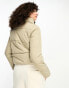 Only Tall padded high neck jacket in cream