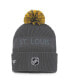 Men's Charcoal St. Louis Blues Authentic Pro Home Ice Cuffed Knit Hat with Pom