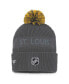 Фото #2 товара Men's Charcoal St. Louis Blues Authentic Pro Home Ice Cuffed Knit Hat with Pom