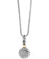 EFFY® Diamond Cluster 18" Pendant Necklace (1/20 ct. t.w.) in Sterling Silver & 18k Gold-Plate