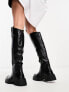 Фото #4 товара Simmi London Wide Fit Lang knee high riding boots in black