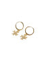 Фото #4 товара Seol + Gold 18ct gold vermeil cross charm huggie hoop earrings